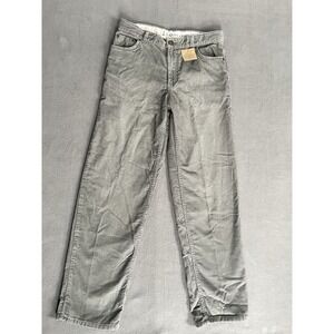 Lands End Men's Flannel Lined Corduroy Pant Gray Sz 30x31 New! 100 Cotton